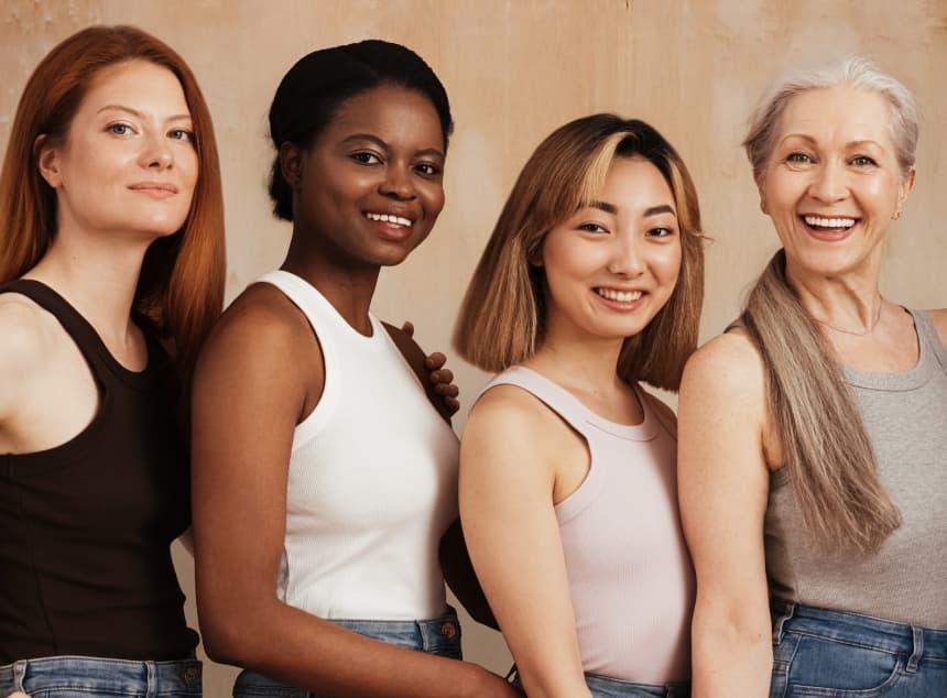 Group of Women Models Smiling